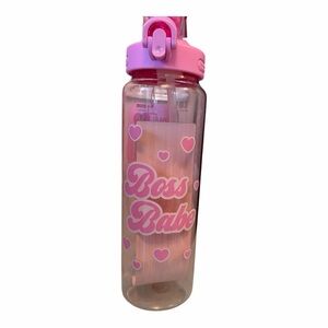 Paris Hilton Pink Boss Babe Flip Top Pink Lock Lid 32 Oz. Water Bottle